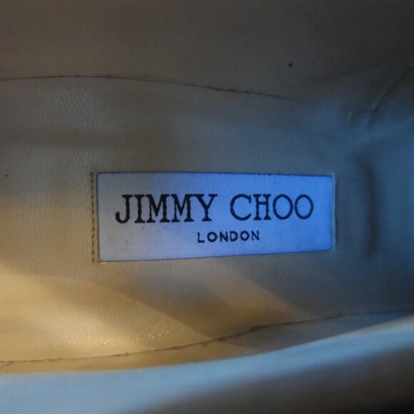 New Jimmy Choo Gold Metallic Ankle Boots w/Front Chain Detail Size 38.5B - Picture 8 of 16